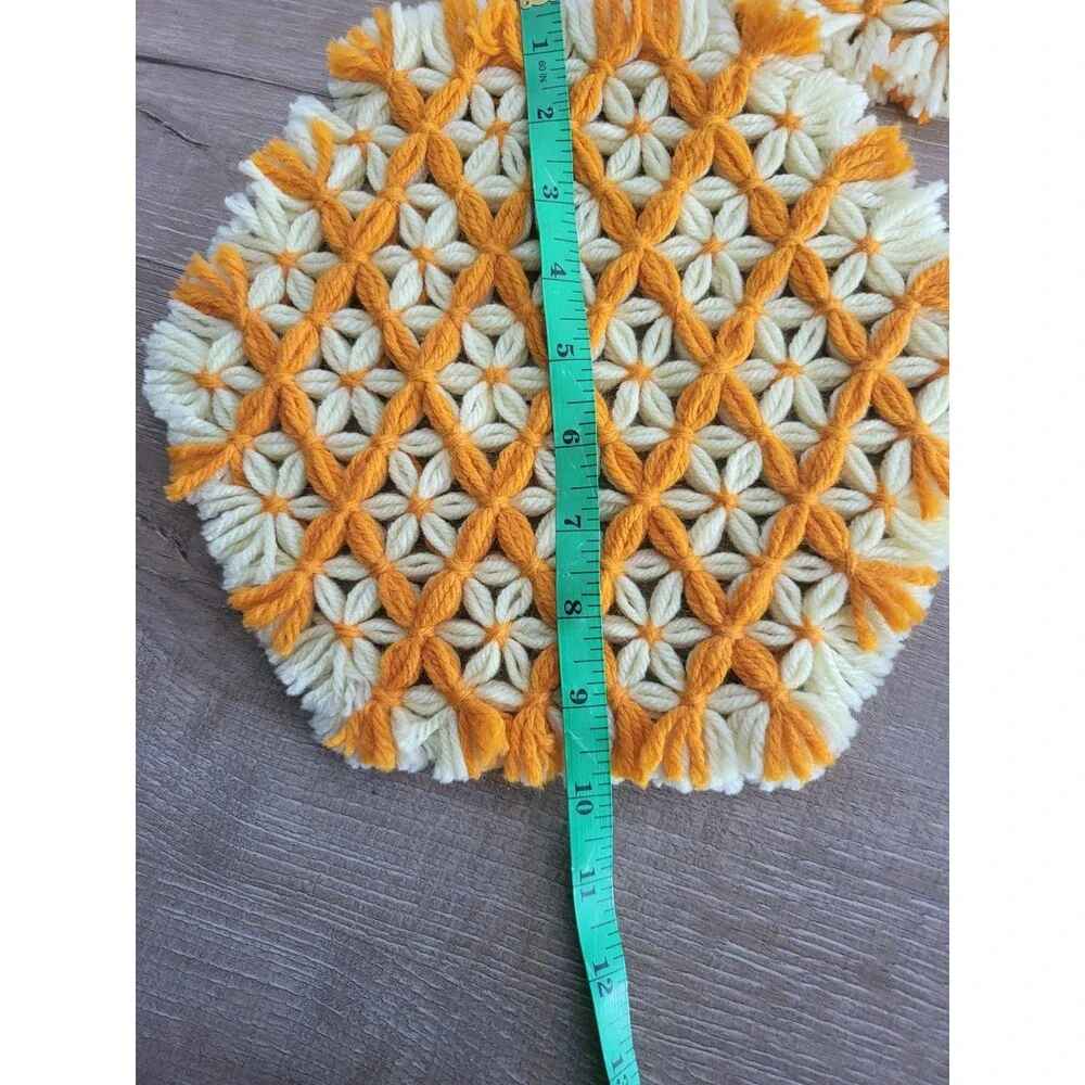 Handmade 1970's Placemats, Coasters, & Pot Holders